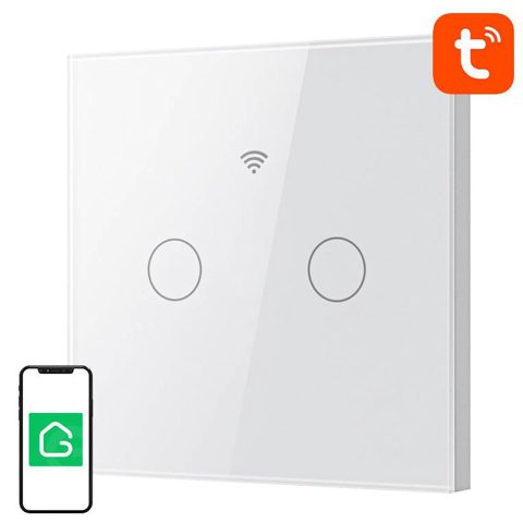 Intrerupator inteligent tactil WiFi Gosund SLS2 2 canale 6972391289644