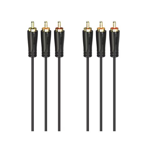 Cablu audio-video RCA HAMA 205150, 1.5m (Negru)