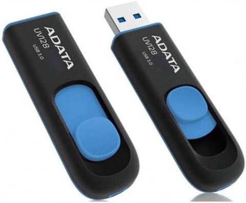 Stick USB A-DATA UV128, 32GB, USB 3.0 (Negru/Albastru)
