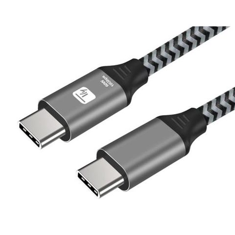 Cablu USB-C tata - USB-C tata, USB 3.2, 60W, SuperSpeed 10Gbps, 3A, Aluminiu, 0.5m, Techly ICOC MU3CC-60W05B, Negru