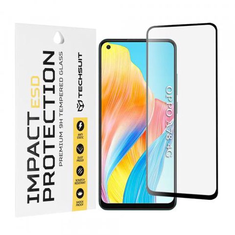 Folie de protectie Ecran Techsuit pentru Oppo A78 4G, Sticla Securizata, Full Glue