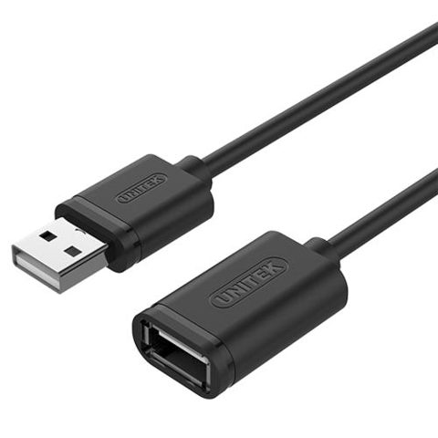 Cablu prelungitor USB Unitek Y-C449GBK, USB 2.0 A tata / A mama , 1.5 m