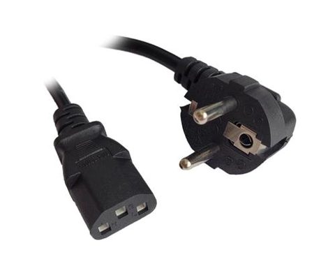 Cablu alimentare Spacer 3m, intrare Shucko, iesire C13, 10A, Negru