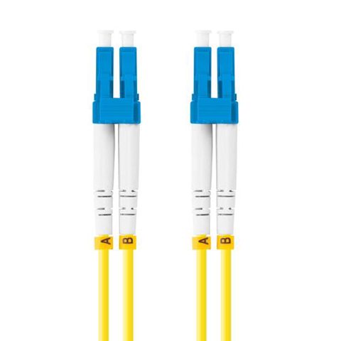 Cablu retea fibra optica cu lungime 5 m si conectori LC/UPC-LC/UPC, Lanberg Z32295, SM, DUPLEX 3.0MM G657A1 LSZH, Galben