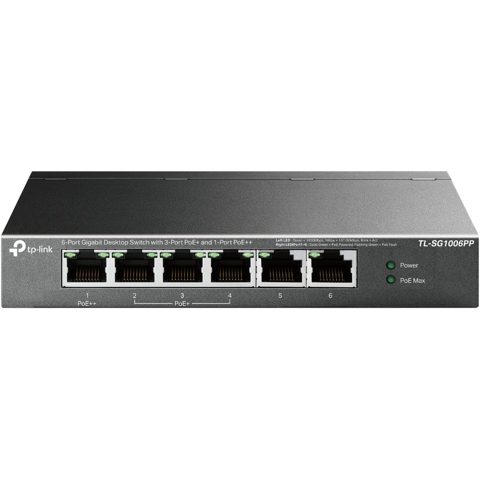 TPL SW 6P-GB PoE-3P UNMNGD DESK TP-LINK TL-SG1006PP