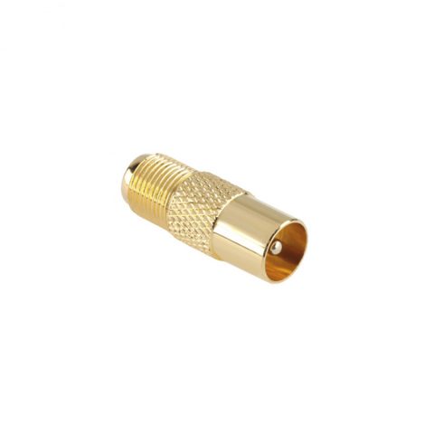 Adaptor auriu mufa F la mufa coaxial TV M-T, ZLA0460-1