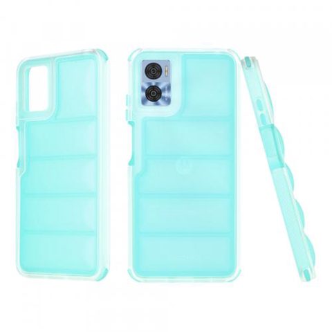 Husa pentru Motorola Moto E22i / E22, Techsuit, Wave Shield, Turcoaz