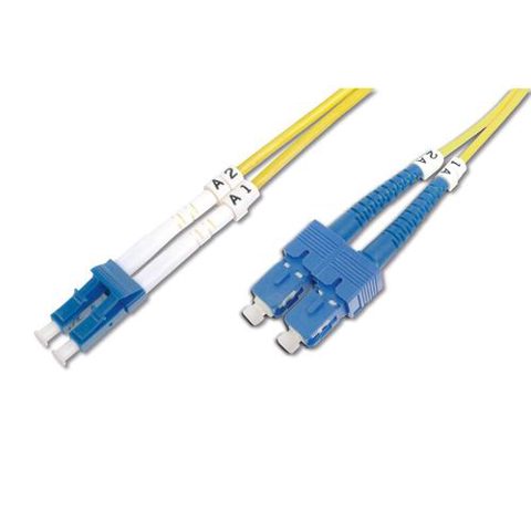 Patch Cord fibra optica, Digitus, duplex SM 9/125 LC / SC 3m