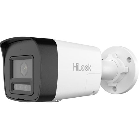 Camera IP Hikvision HiLook IPC-B160HA-LUF/SL, 6MP, lentila 2.8mm, dual light 30m, slot card, microfon si difuzor, IP67, PoE