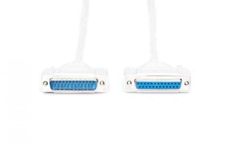 Cablu prelungitor Assmann AK-610201-020-E, DSUB25 tata - DSUB25 mama, 2m (Alb)