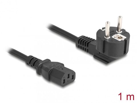 Cablu de alimentare PC Schuko la IEC C13 1m, Delock 81298