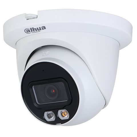 Camera IP Full Color Dahua IPC-HDW2249TM-S-IL-0280B, 2MP, lentila 2.8mm, IR si lumina calda 30 m, microfon, PoE, IP67
