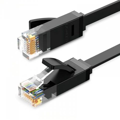 Cablu Retea UGREEN NW102 Flat, UTP, Cat6, 3m, Negru