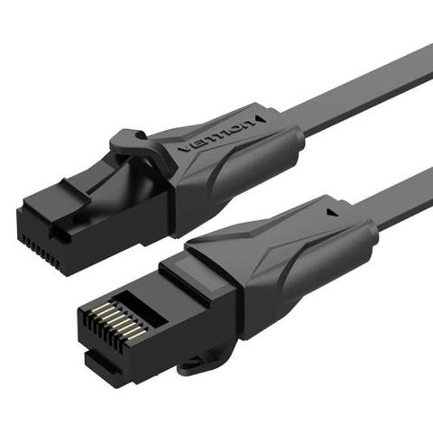 Cablu plat Vention Cat6 UTP Ethernet RJ45, 15m, Negru