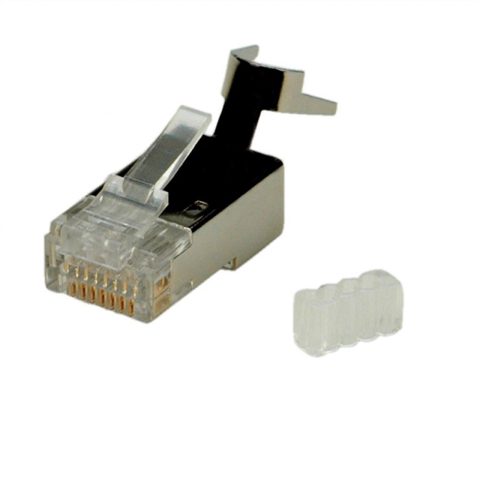 Set 10 conectori modulari MYCON STP cat 6 fir solid, CON3063
