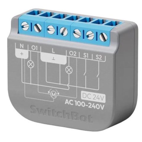 Releu Inteligent cu 2 Canale SwitchBot 081882, 16A, 100-240VAC sau 24-30VDC, Matter