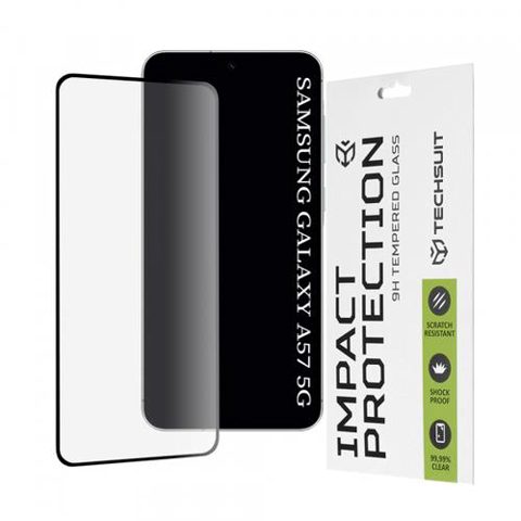 Folie de protectie Ecran Techsuit pentru Samsung Galaxy A57 5G, Sticla Securizata, Full Glue, 111D, Neagra