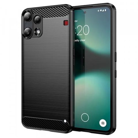 Husa pentru Nothing Phone (3a) Lite, Techsuit, Carbon, Neagra