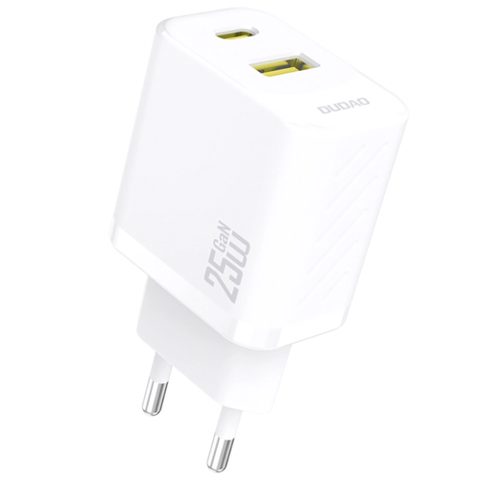 Incarcator Retea Dudao A26T, 25W, 3A, 1 x USB-A - 1 x USB-C (Alb)