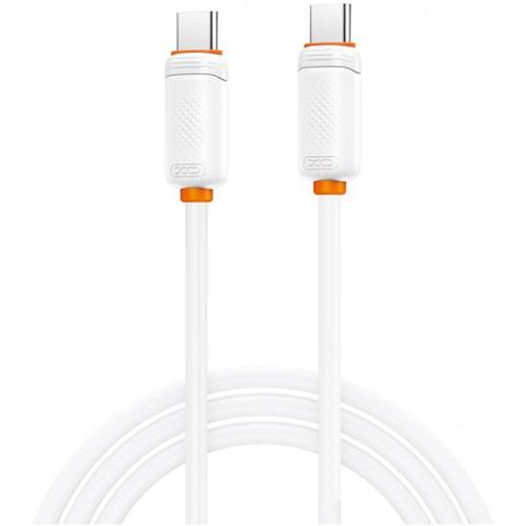 Cablu Date si Incarcare USB-C - USB-C XO Design NB-Q302B, 60W, 1m, Alb
