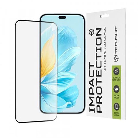Folie de protectie Ecran Techsuit pentru Honor 200 Lite, Sticla Securizata, Full Glue, 111D (Transparent/Negru)