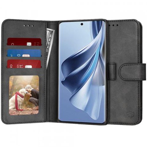 Husa Techsuit Diary Book pentru Oppo Reno10 / Reno10 Pro (Negru)