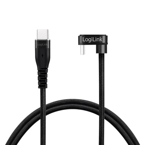 Cablu alimentare si date LOGILINK, USB 2.0, USB Type-C (T) la USB Type-C (T) la 180 grade, 2m, Negru